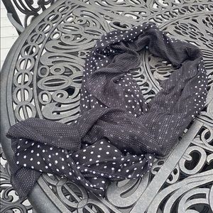 black & white polka dot scarf